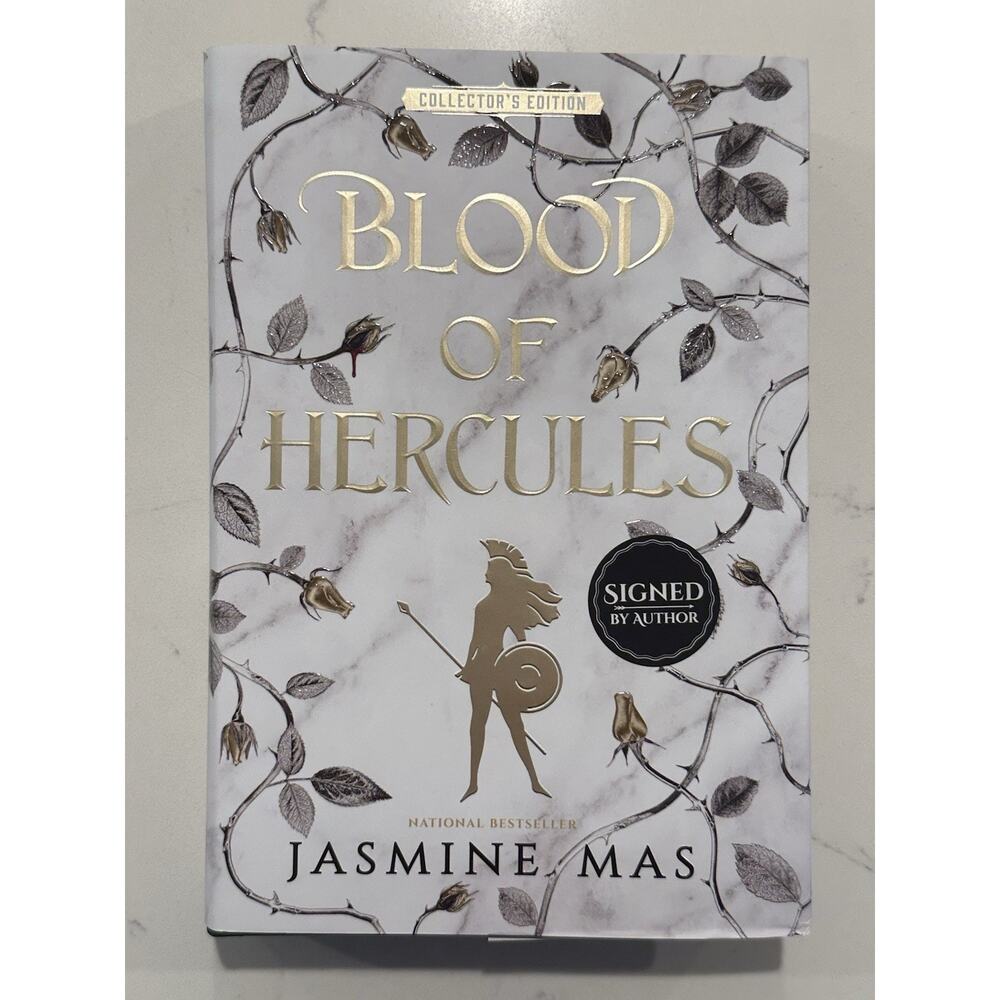 Signed-First Edition-Blood of Hercules by Jasmine Mas-Sprayed Edge-AUTOGRAPH #1